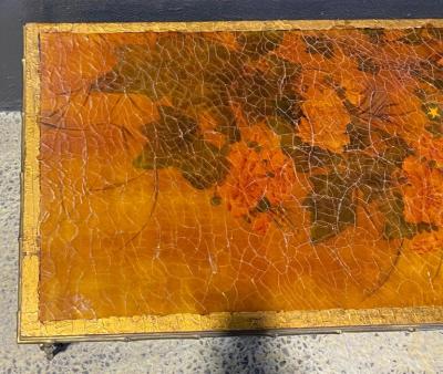  Maison Bagu s 1970 Coffee Table Double Bronze Base Bamboo Model Maison Bagu s Chinese Lacquer