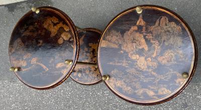  Maison Bagu s 1970 Pair of Maison Bagu s Pedestal Tables Bamboo Decor in Gilt Bronze