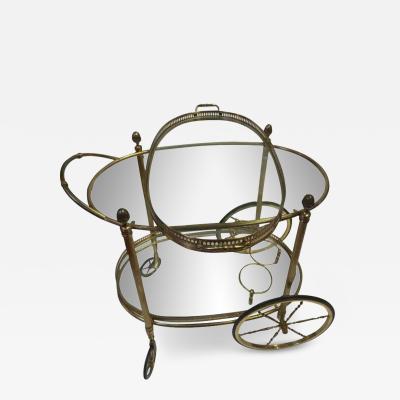 Maison Bagu s 1970 Rolling Bar Or Trolley In Gilt Bronze Attribuate To Maison Bagu s