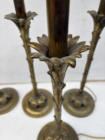  Maison Bagu s 1970 Series Of 6 Bronze Lamps Maison Bagu s Decor Palm Tree