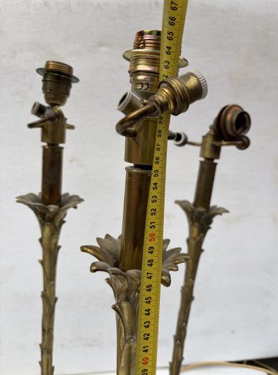  Maison Bagu s 1970 Series Of 6 Bronze Lamps Maison Bagu s Decor Palm Tree