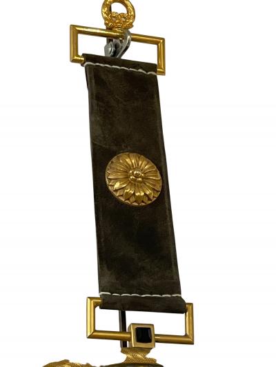  Maison Bagu s 1970s Bronze and suede wall mirror attributed to maison Bagu s