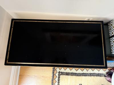  Maison Bagu s Baques brass and lacquered coffee table mid century