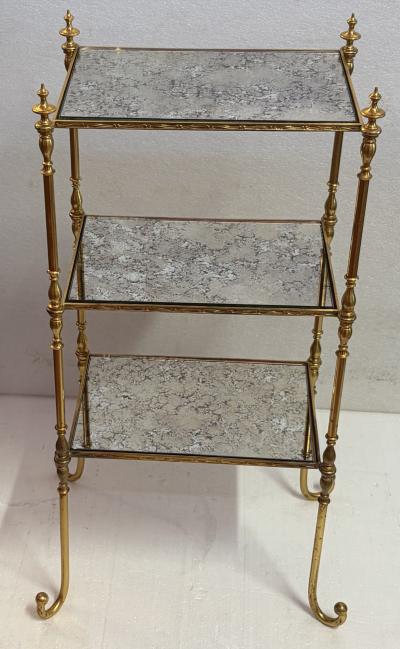  Maison Bagu s Bronze Shelf 3 Tiers Maison Bagu s Oxidized Mirrored Shelves Aged Finish