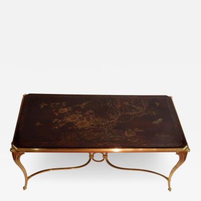  Maison Bagu s Coffee Table Tray Lacquer of China Style Maison Bagu s in Gilded Bronze