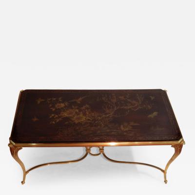  Maison Bagu s Coffee Table Tray Lacquer of China Style Maison Bagu s in Gilded Bronze