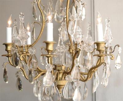  Maison Bagu s French 1940s Clear Tear Drop Chandelier by Maison Bagu s