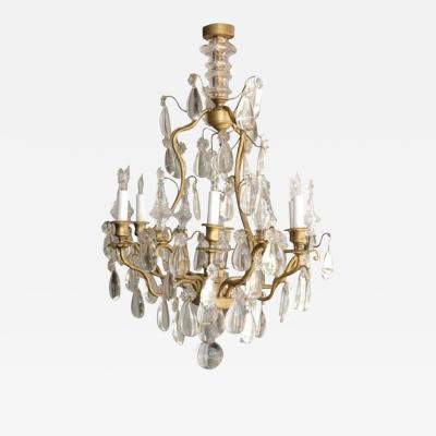  Maison Bagu s French 1940s Clear Tear Drop Chandelier by Maison Bagu s