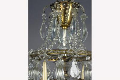  Maison Bagu s French Crystal and Gilt Bronze Chandelier by Maison Bagu s for Jansen