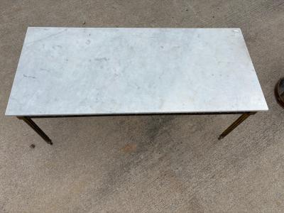  Maison Bagu s French Louis XVI Style Brass And Marble Cocktail Table