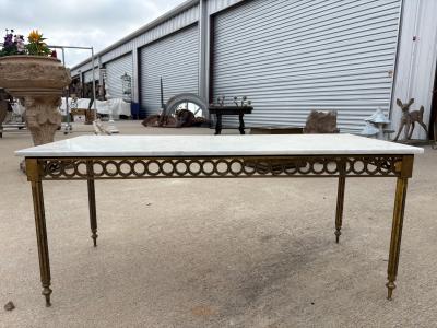  Maison Bagu s French Louis XVI Style Brass And Marble Cocktail Table