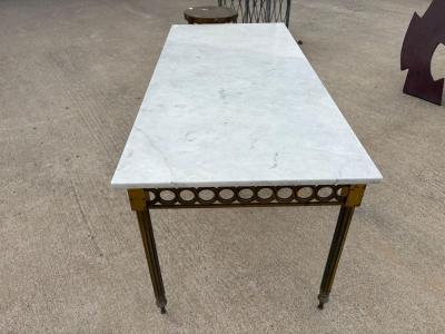  Maison Bagu s French Louis XVI Style Brass And Marble Cocktail Table