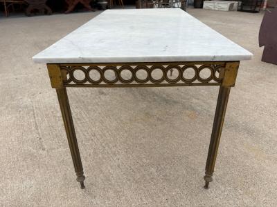  Maison Bagu s French Louis XVI Style Brass And Marble Cocktail Table