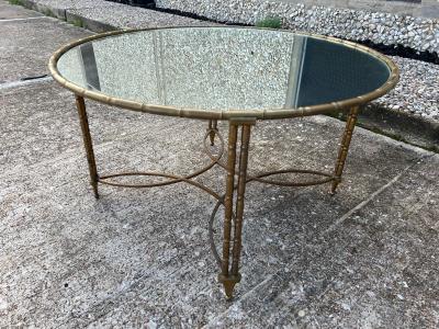  Maison Bagu s French Maison Bagu s Attributed Brass Coffee Table