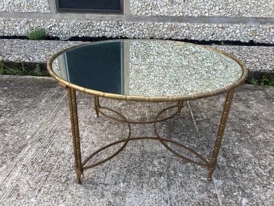  Maison Bagu s French Maison Bagu s Attributed Brass Coffee Table