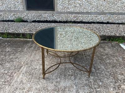  Maison Bagu s French Maison Bagu s Attributed Brass Coffee Table