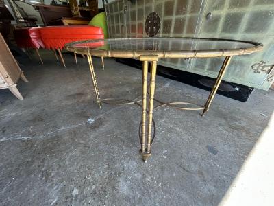  Maison Bagu s French Maison Bagu s Attributed Brass Coffee Table