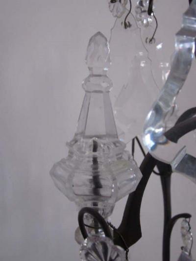 Maison Bagu s French Mid Century Modern Crystal Table Chandelier Girandole by Maison Bagu s
