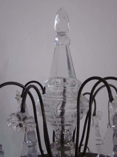  Maison Bagu s French Mid Century Modern Crystal Table Chandelier Girandole by Maison Bagu s