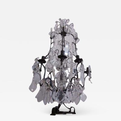  Maison Bagu s French Mid Century Modern Crystal Table Chandelier Girandole by Maison Bagu s