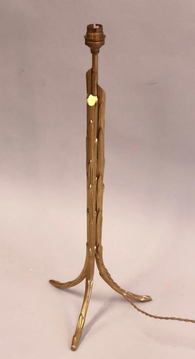  Maison Bagu s French Mod Neoclassic Gilt Bronze Faux Bamboo Table Lamps Maison Bagu s Pair