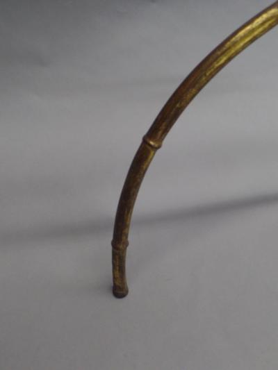  Maison Bagu s French Modern Neoclassical Gilt Iron Faux Bamboo Sofa Table Console Bagu s