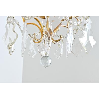  Maison Bagu s French Vintage Gilt Bronze Chandelier in the Style of Maison Bagu s