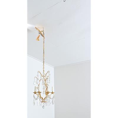  Maison Bagu s French Vintage Gilt Bronze Chandelier in the Style of Maison Bagu s