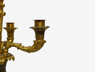  Maison Bagu s Hollywood Regency Cut Crystal Gilt Brass Candelabras France 1930s