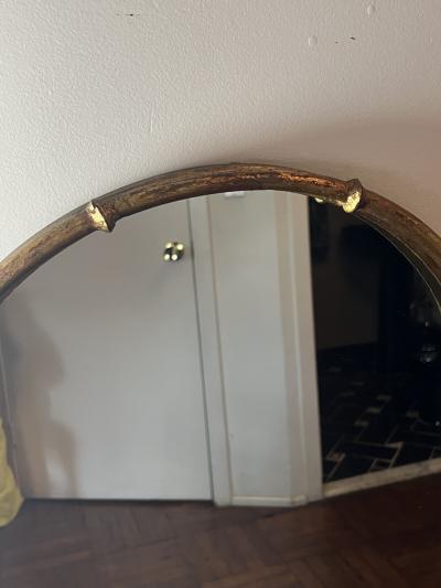  Maison Bagu s MID CENTURY ITALIAN GILT METAL BAMBOO DESIGN MIRROR