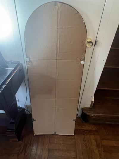  Maison Bagu s MID CENTURY ITALIAN GILT METAL BAMBOO DESIGN MIRROR