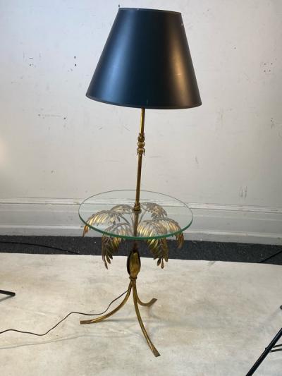  Maison Bagu s MID CENTURY ITALIAN GILT METAL PALM TREE FLOOR LAMP