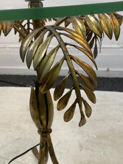  Maison Bagu s MID CENTURY ITALIAN GILT METAL PALM TREE FLOOR LAMP
