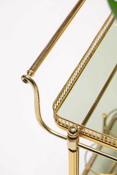  Maison Bagu s Maison Bagu s Style Neoclassical Brass Bar Cart circa 1970