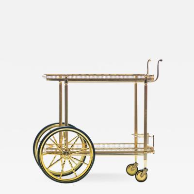  Maison Bagu s Maison Bagu s Style Neoclassical Brass Bar Cart circa 1970