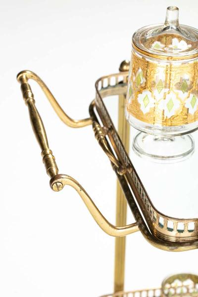  Maison Bagu s Maison Bagu s Style Neoclassical Brass Bar Cart circa 1970