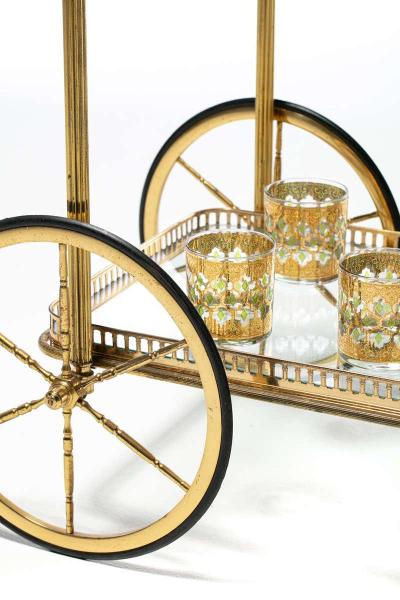  Maison Bagu s Maison Bagu s Style Neoclassical Brass Bar Cart circa 1970