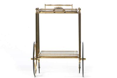  Maison Bagu s Maison Bagu s Style Neoclassical Brass Bar Cart circa 1970