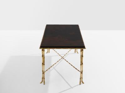  Maison Bagu s Maison Bagu s bamboo brass Chinese lacquered coffee table 1950s
