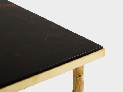  Maison Bagu s Maison Bagu s bamboo brass chinese lacquered small coffee table 1950s