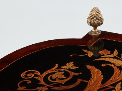  Maison Bagu s Maison Bagu s bronze bamboo wood marquetry side tables 1940s