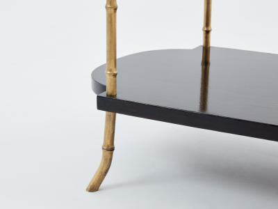  Maison Bagu s Maison Bagu s bronze bamboo wood marquetry side tables 1940s