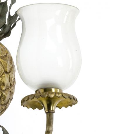 Maison Bagu s Maison Bagues Gold Bronze Pineapple Pair of Sconces