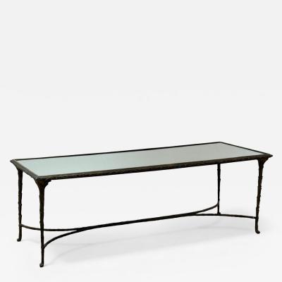  Maison Bagu s Maison Bagues Style Bronze Mirror Faux Bois Coffee Table France 1940s