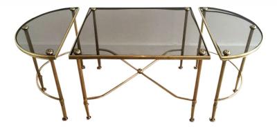  Maison Bagu s Maison Bagues Tripartite Brass Coffee Table