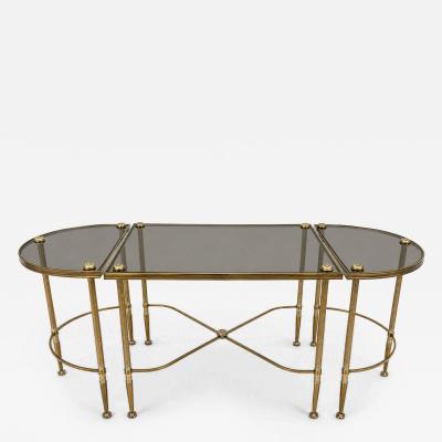  Maison Bagu s Maison Bagues Tripartite Brass Coffee Table