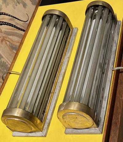  Maison Bagu s Maison Bagues early art deco pair of silver bronze and rod glasses