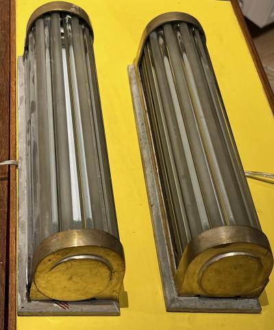  Maison Bagu s Maison Bagues early art deco pair of silver bronze and rod glasses