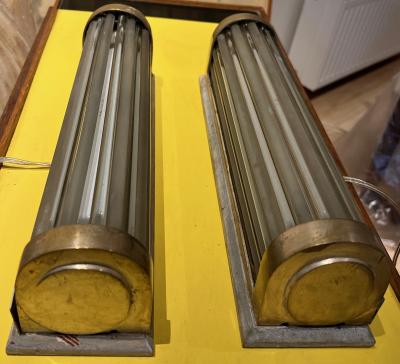  Maison Bagu s Maison Bagues early art deco pair of silver bronze and rod glasses