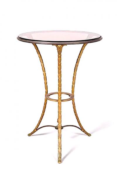  Maison Bagu s Maison Bagues gold bronze side table with a beautiful chiselling work